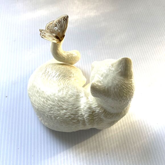 Crazy Cat Lady Gift Figurine Butterfly Enchantment Lenox Animal Lovers - Picture 10 of 12